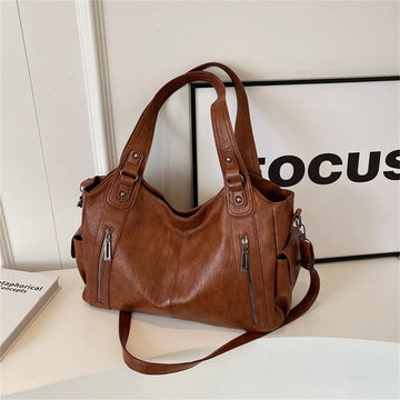 Xajzpa Female Handbag Large Capacity Shoulder Bags Big Stylsih Tote Bag Ladies Soft Leather Hobos Messenger Bags Women Shopper Bag Sac